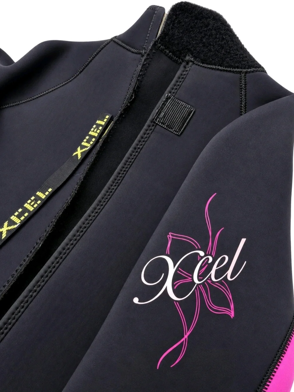 Xcel Thermo Flex 5/4 (MPN Thermo Flex 5:4) Women’s Full Wetsuit Sz 7 Black/Pink